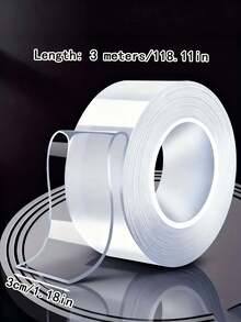 Băng keo nano hai mặt trong suốt, có thể tái sử dụng, độ bám dính cao, chống thấm nước, thích hợp để vệ sinh đồ dùng nhà bếp và phòng tắm. - Nhiều màu - Xem 14