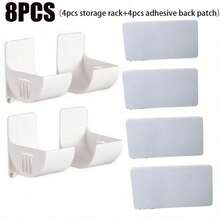 8pcs/4pcs Kitchen Garbage Bag Rack, Kitchen Storage Rack, Cabinet Storage Accessories, Hanging Storage Rack, Door Hanging Storage Tool, Plastic Cling Film Rack, Kitchen Storage Rack, Kitchen Accessories, Cabinet Storage Accessories, Ideal Valentine's Day And Mother's Day Gifts - View 15