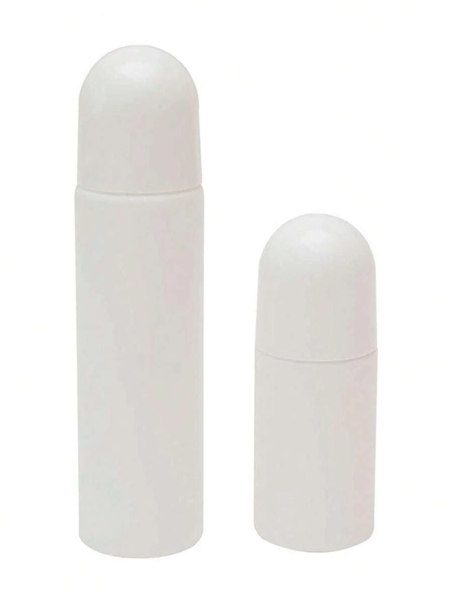4个50毫升/100毫升白色聚乙烯球形瓶,可重复使用和灌装的空容器,适用于制作自制除臭剂、止汗剂、精油、香水、旅行必备品。 - 白色/50ML/100ML - 查看 1