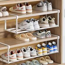 1 Piece Hanging Shoe Organizer For The Wardrobe – Expandable Shelf Organizer System For Under-Shelf Mounting – Ideal For Kitchen, Books Or For Storing And Organizing Clothes. - 查看 2