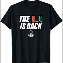 Miami Hurricanes 2025 College Football Playoff The U Is Back T-Shirt - 黑色 - 查看 8