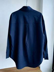 Women's Set: Shirt And Shorts, Luis Twill Fabric SP013 - Navy Blue - View 3