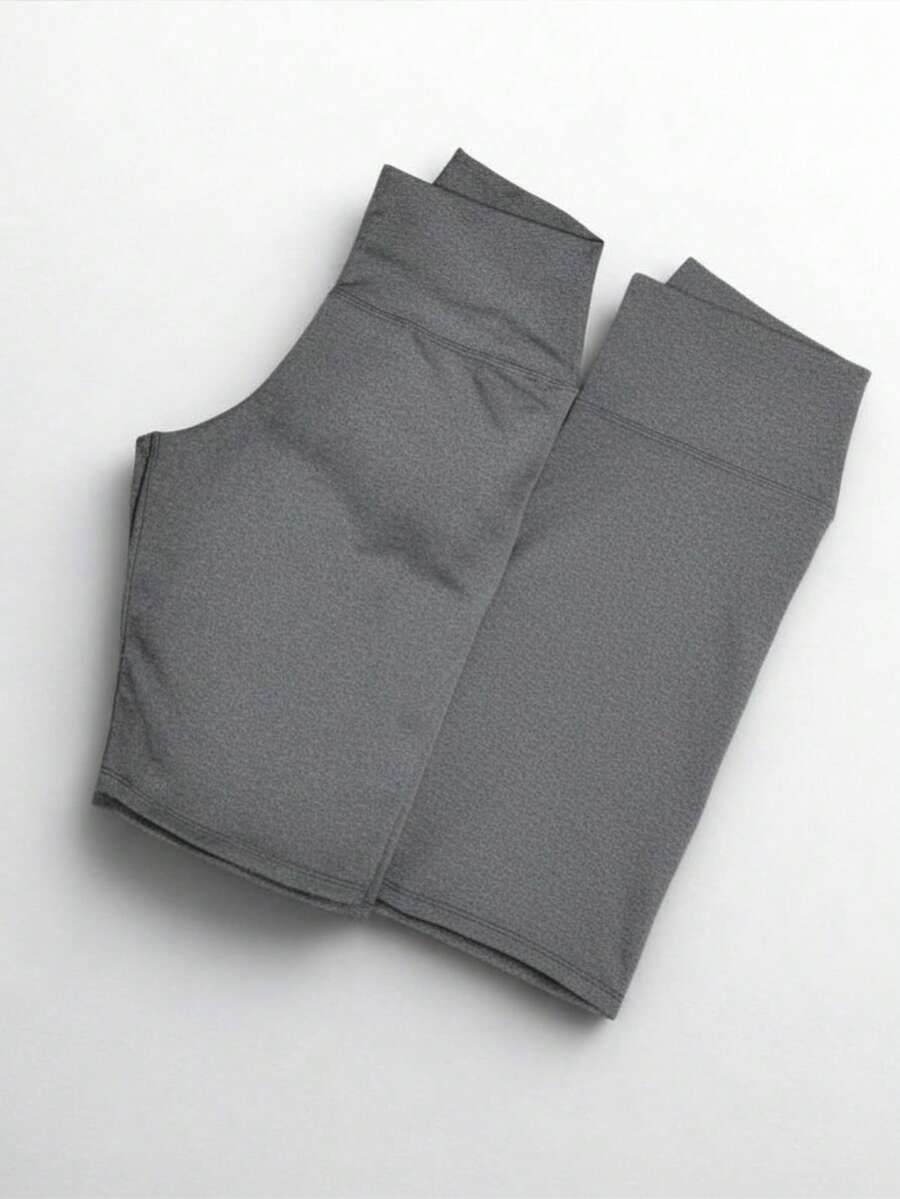 Kit Of 2 Plus Size Elastic Shorts For Women - Workout And Everyday Comfort - 2 Gray - View 1