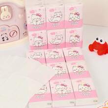 Portable Handkerchief Paper Pack, Wet Wipe Facial Tissue, Cute Cartoon Tissue Paper For Students - 9 Packs Of Pink Cats - View 5