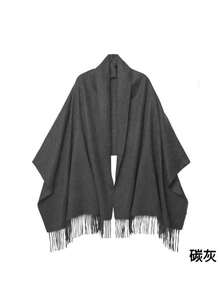 MilyModa Women's Faux Cashmere Scarf, Thin Winter Scarf, 150g-200g With Fringe - 塗鴉 - 查看 3