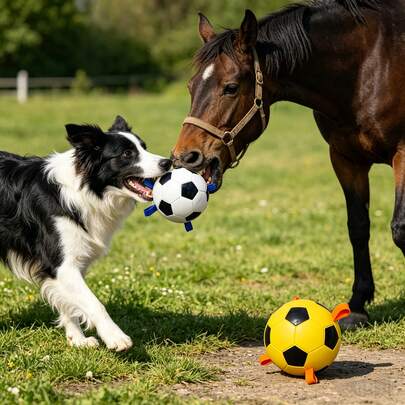 DEEOW Multi-Color Interactive Ball For Active Dogs: The Ultimate Outdoor And Water Toy For Walking And Swimming. Perfect For Training, Play, And As A Special Birthday Gift For Your Furry Friend!