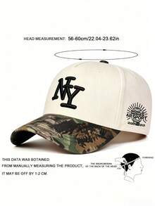 1 pièce Casquette de baseball de camionneur New York à couleurs contrastées pour femmes - Respirante, brodée, réglable, chapeau et casquette de baseball à la mode - Casquette décontractée unisexe, convenant aux activités extérieures, aux fêtes, aux voyages et à la course (plusieurs couleurs disponibles) - multicolore - Voir 3