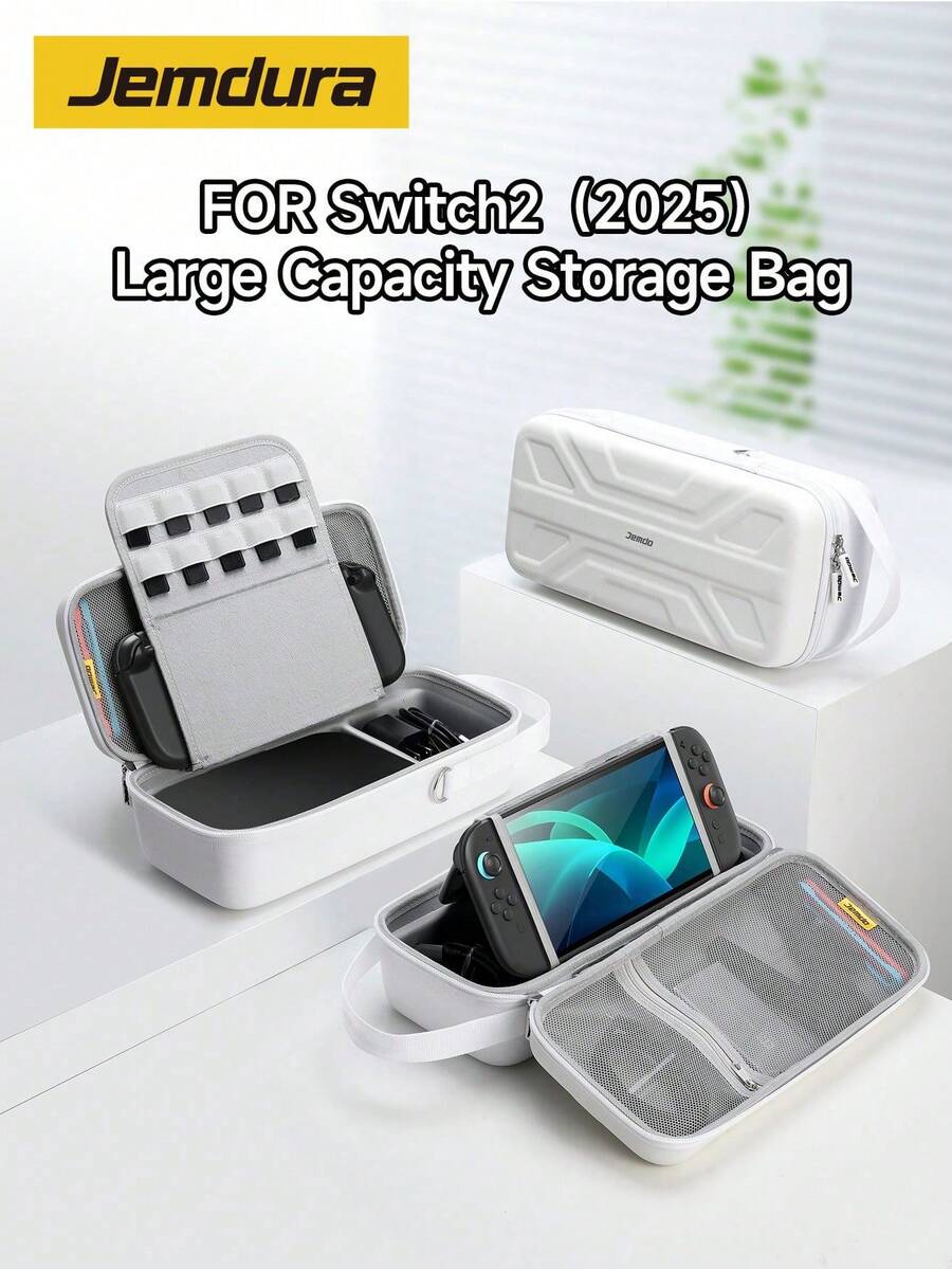 1pc Charging Dock Storage Bag, Large Capacity All-In-One Storage, Suitable For 2 (2025) Carrying Case With Handle, Fits Switch OLED/Switch NS2 Console, Charger And Original Dock, Best Gift Compatible With Switch Gamers