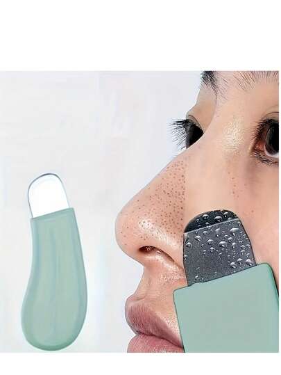 1pc Gentle Face Pore Cleansing Brush, Designed For Effective Pore Cleansing For Men And Women, Non-Electric Skincare Brush With Textured Light Green Handle, Easy To Grip, Pore Cleaning Tool, Suitable As A Perfect Gift For Easter, Ramadan, Labor Day, Mother's Day, Father's Day, And Various Holidays