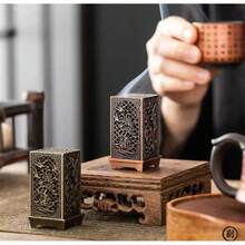 Lư hương vuông đứng nhỏ gọn bằng hợp kim Xiangyun, vật trang trí nhà cửa dùng trong nhà, lư hương hình hoa mai Trung Quốc. - nhiều màu - Xem 7
