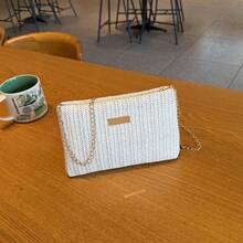 2026新款女士单肩包，编织纹理链条肩带简约休闲斜挎包，批发 - 彩色 - 查看 5