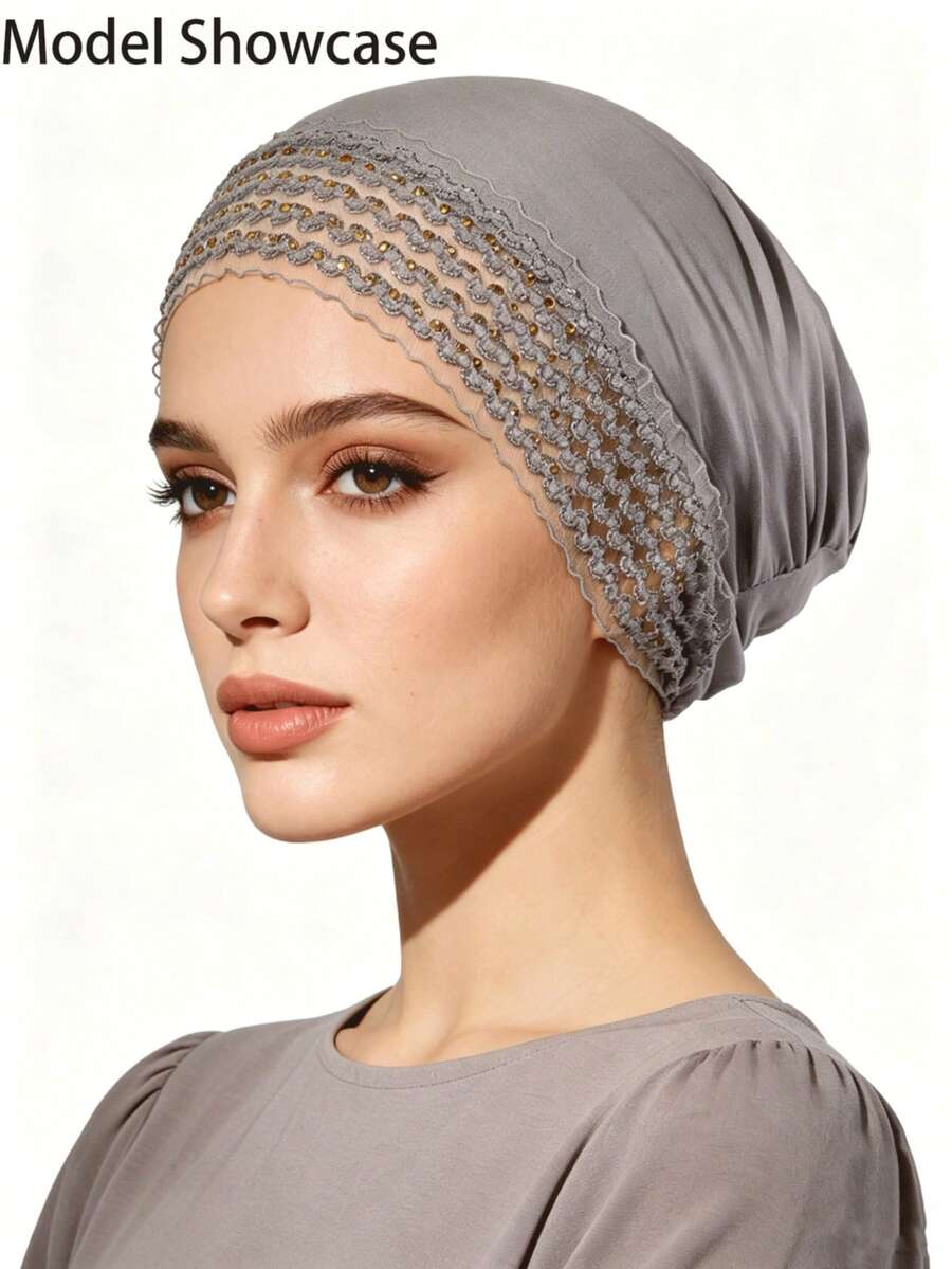 Khăn trùm đầu bằng ren rayon mềm mại và thoáng khí, phù hợp cho phụ nữ Hồi giáo sử dụng hàng ngày. - A - Xem 1