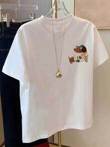 Women T-Shirts - [White] - View 2