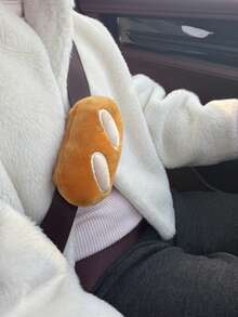 1pc Plush Bread-Shaped Car Neck Pillow & Lumbar Support, Soft Plush Car Decor, Enhances In-Car Comfort - Multiple Styles - View 14