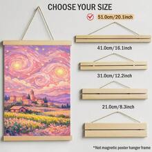 1 Stück Rosa Sternenhimmel Kunstwerk, Pastell Sonnenuntergang Ölgemälde Leinwanddruck | Moderne impressionistische Kunst Dekoration geeignet für Mädchenzimmer, Wohnheim, Wohnzimmer oder Büro, impressionistisches Landschaftsposter, Geschenk für Kunstliebhaber, gerahmt oder ungerahmt - Muster 2 - Übersicht 14