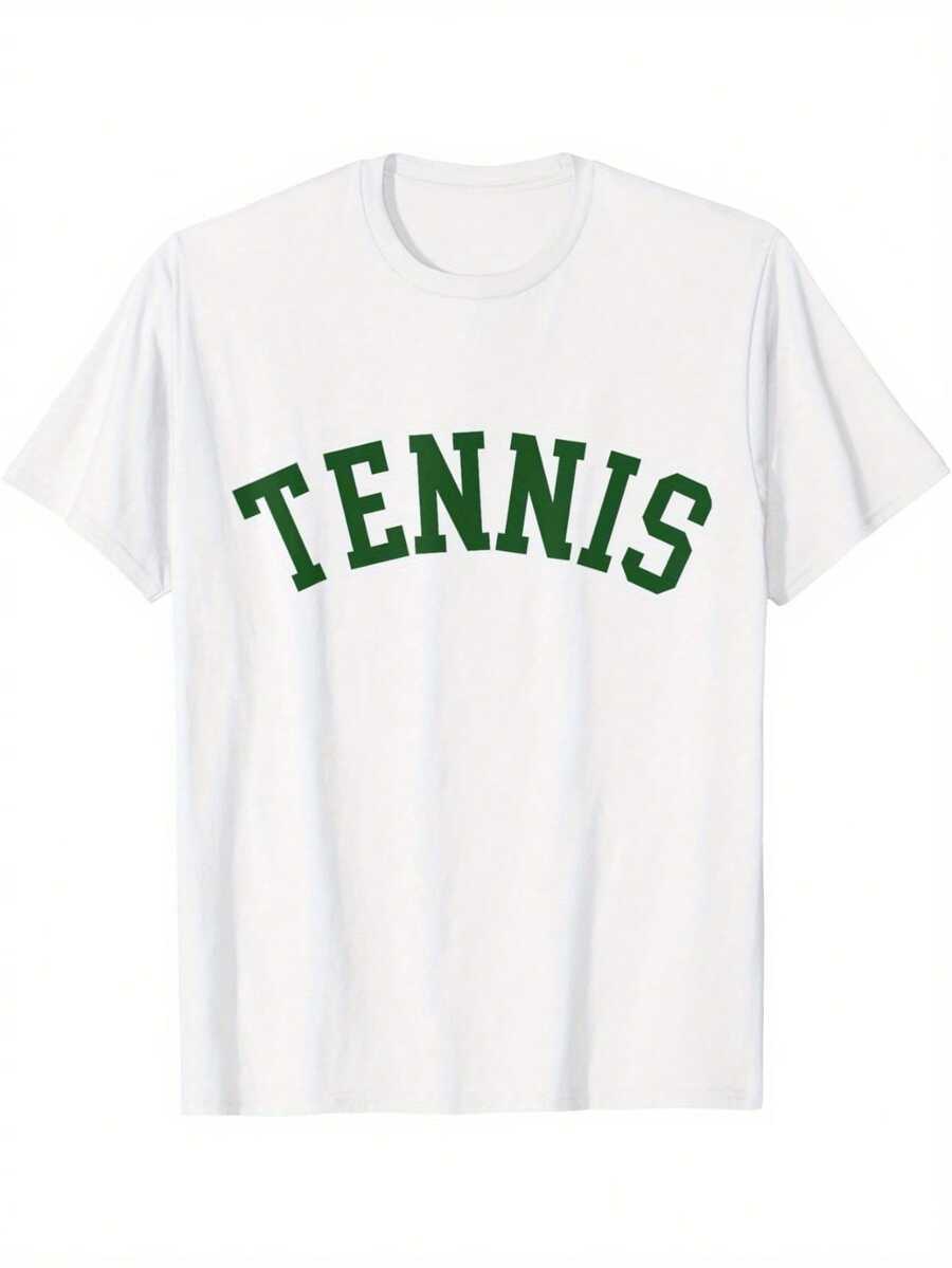 Camiseta Blanca Vintage de Club de Tenis para Hombre – Camiseta Deportiva Clásica con Diseño Gráfico, Perfecta para Tenistas y Entusiastas del Tenis - Blanco - Ver 1