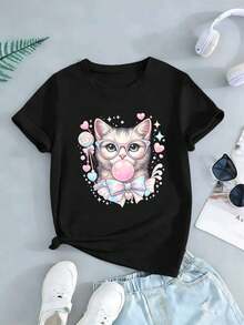 Women T-Shirts - Black - View 2