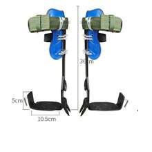 Kit de pinchos de acero ajustables para trepar árboles de alta resistencia – Capacidad de 150KG, arnés de , diseño de dos dientes verticales para rastreo, arborista, recolección de frutas - dos dientes rectos - Ver 8