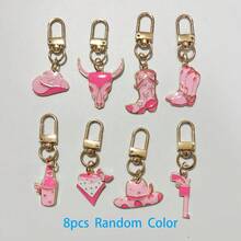5/8/16/32pcs Vintage Western Style Key Chains - With Bull Skull, Cowboy Boot, Cowboy Hat Pendants, Suitable For Daily Use And Gift Giving Gifts For Mother, Father, Graduation, And Teacher - Multicolor - View 17