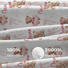 1pc Customized Bear Theme Flannel Blanket, Soft, Lightweight, Suitable For Sofa, Bed, Outdoor - Perfect Birthday And Holiday Gift For Family And Friends, Suitable For All Seasons - Multicolor - View 10