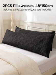1 Pack Couple Double Pillowcase, Triple Protection Quilted Waterproof Pillow Protector, Anti Saliva Head Oil Stain Dust Resistant, Extend Pillow Life, Pet Friendly, Washable Reusable Machine Washable Soft Breathable Bedding Accessory For Home Hotel Dorm - Black - View 14