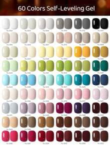 XEIJAYI 1pc 10ml, 60-Color Solid Gel Nail Polish For Choose, UV/LED Compatible Nail Art Gel Polish, For Salon And Home DIY Manicure - Multicolor - View 4