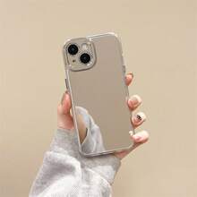 Full Mirror Makeup Phone Case, Suitable For IPhone 17/16/15/14ProMax/13/12/11 Series, Full Mirror Back Protection Cover, Scratch-Resistant Transparent Frame, Slim Design, Elegant Gift For Women, Minimalist Style For Daily Use - Clear - View 4