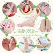 100Pcs Transparent Disposable Foot Peel Mask Covers , Waterproof Exfoliating Foot Care Film For Soft Feet With Fixing Stickers | Home Spa Treatment, Disposable Foot Spa Covers - 100個/50雙 - 查看 9