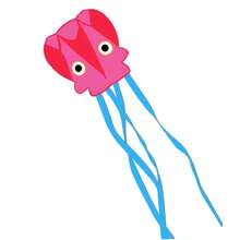 Cometa de pulpo de 300 para niños, juguetes divertidos, cometas deportivas, cuerda para cometas, juego al aire libre, cometa de pájaro, cometas de águila, fábrica de cometas, cometa de nailon - Rosa con línea de 50 m - Ver 3
