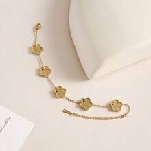 1pc Clover & Butterfly Double-Sided Bracelet, Suitable For Women, Valentine's Day Gift, Best Gift For Her, Holiday Gift - Multicolor - View 5