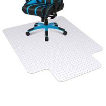 Alfombrilla antideslizante de alta resistencia para silla de oficina – Protector de suelo de plástico duradero para alfombra y madera – Deslizamiento fácil para sillas de ordenador y gaming, rectangular, 45" x 53" – Clavos convexos de 2 mm - Clavo cuadrado de 2 mm - Ver 1