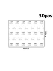 Papel para hornear, platos de papel desechables, bandeja de papel para pan, papel antiadherente, almohadilla de papel para tostadas, pasteles y postres, papel de embalaje de alimentos - Multicolor - Ver 11