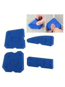 4pcs Caulk Tool Kit, Silicone Sealant Applicator Spatula Scraper, Edge Repair Tool, Tile Grout Cleaner, Tools For Men - Multicolor - View 4