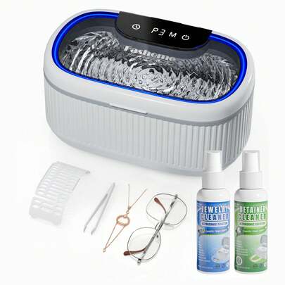 Ultrasonic Cleaner Machine, 550ml Eyeglasses Jewelry Cleaner, 45kHz Ultrasonic Cleaner For Glasses Rings Watch Band, 5 Timer, 3 Power Levels, Degas Mode Deep Cleaning