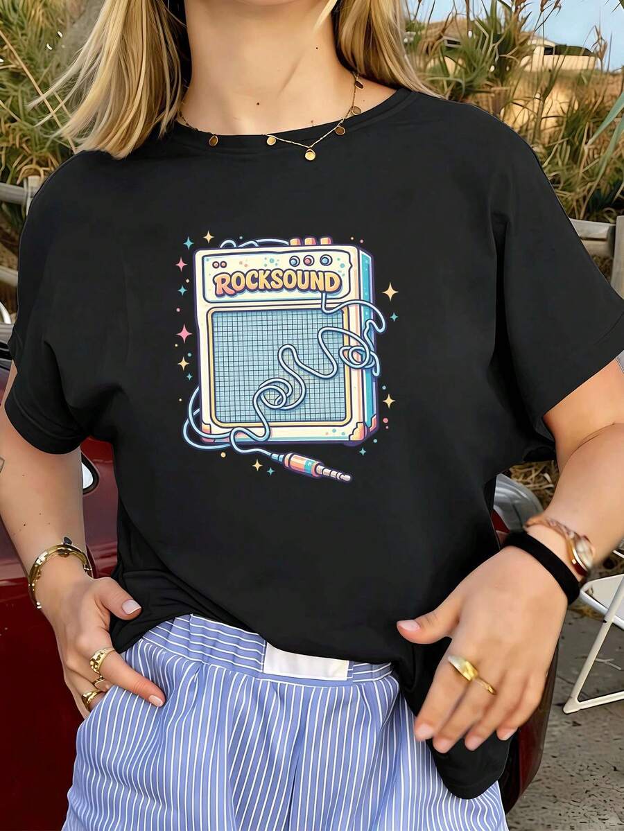 Women T-Shirts - Black - View 1