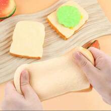 1pc New Slow Rebound Extra Soft Bread Squeeze Toy, Bread Shaped Slow Rising Stress Relief Toy, Gag Gift - Multicolor - View 5