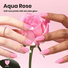 Beetles Builder Gel Low Heat Clear Gel Builder For Natural Nails Building Apex & Strengthener Extension With Detachable Liner Nail Brush For Beginner DIY Salon At Home,UV&LED Lamp Needed - 玫瑰粉 - 查看 5