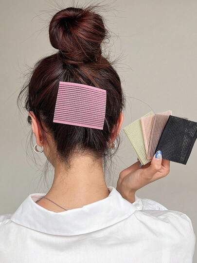 自粘式发饰贴纸，佩戴舒适无痛，可通过魔术贴固定，轻松打造各种时尚发型