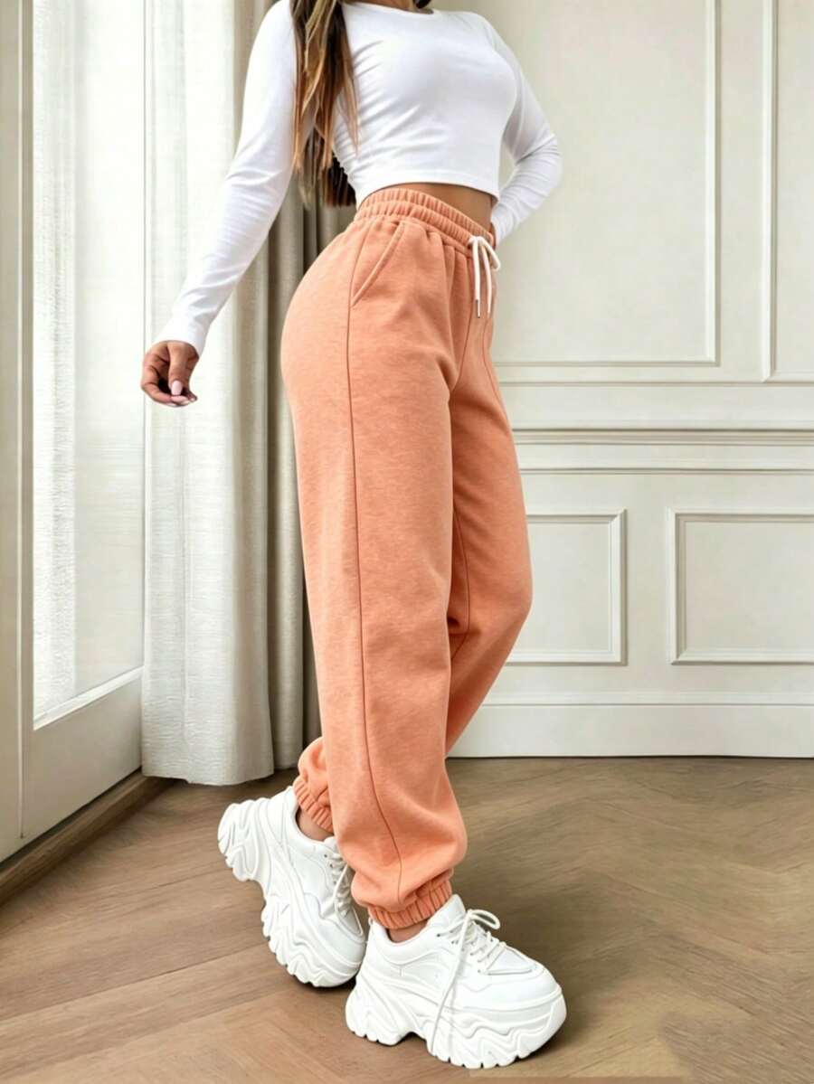 Pantalones casuales con múltiples bolsillos y botones, elegantes y lindos, de peso ligero, en estilo Y2K. Adecuados para volver al colegio, graduación, clubes, fiestas de cumpleaños, Halloween, Año Nuevo, Acción de Gracias, conciertos, gimnasios, playas, vacaciones, negocios, uso diario en el aeropuerto, estilo callejero, Día del Maestro, primavera, verano, otoño e invierno. - Rosa Pálido - Ver 1