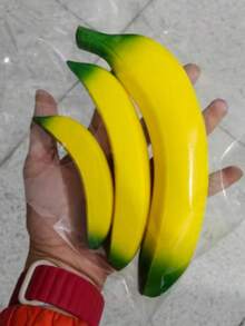 柔軟仿真香蕉慢回彈抗壓水果造型捏捏樂，趣味紓壓軟香蕉（購買前請確認尺寸） - 彩色 - 查看 5