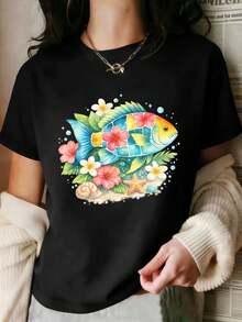 Women T-Shirts - Black - View 2