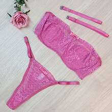 Women Sexy Lingerie Sets - Pink - View 4