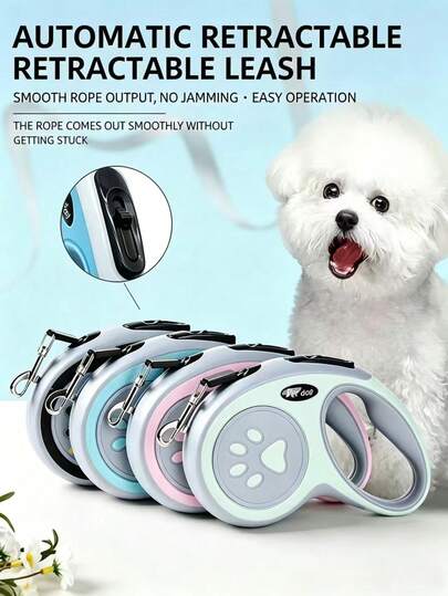 1 dây dắt chó có thể điều chỉnh và thu gọn, dây dắt chó đi dạo ngoài trời dành cho chó nhỏ/trung bình.