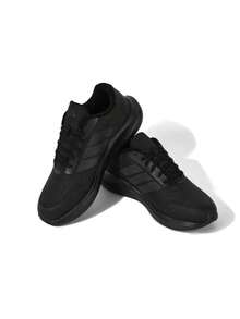 Adidas Zapatos deportivos casuales resistentes al agua de cuero para actividades al aire libre, unisex - Negro - Ver 1
