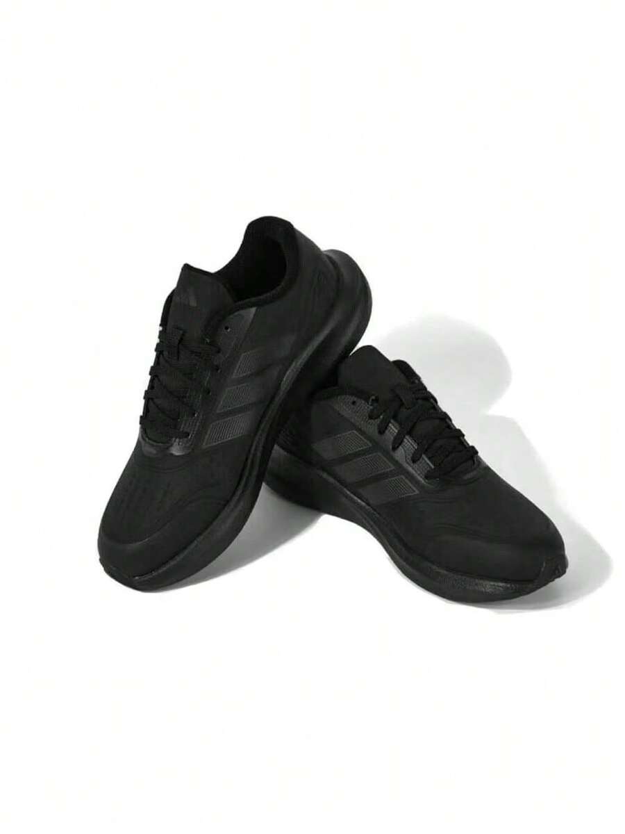 Adidas Zapatos deportivos casuales resistentes al agua de cuero para actividades al aire libre, unisex - Negro - Ver 1