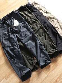 Pantalones tácticos de otoño masculino pantalones tácticos de otoño masculino entrenamiento al aire libre de primavera y otoño campo bolsas de ropa de trabajo de cercanías pantalones tácticos de montañismo pantalones tácticos de otoño masculino bolsillos múltiples - Negro - Ver 4