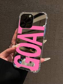 1个印有“GOAT”标语图案的镜面亚克力防摔手机壳，兼容 13/15/16/17 Pro/17/14/17/15 Pro/15 Plus/15 Pro Max/7 Plus/8 Plus/X/Xs Max/Xr/11 Pro/12 Pro/13 Pro/14 Pro/12 Mini/13 Mini/11 Pro Max/12 Pro Max/13 Pro Max/14 Pro Max/14 Plus/17 Pro Max/17 Air/6/6s Plus/7/8/16 Pro/16 Plus/16 Pro Max/SE2/17 Pro Max，也兼容三星手机。 Galaxy/A54/A14/A12/A13/A15/A32/A33/A24/A52S/S20/S21/S22/S23/S24/S23Plus/S24ultra/S25/A15/A33/A23/A07/A17/S26/A56/A57 - 彩色 - 查看 1