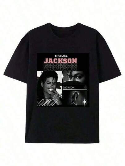 Herrkläder Unisex 1st herr-T-shirt, Cla-Ssic M-Ichael Jacksons King Of Pops T-shirt, Herrmode Rock T-shirt, 100 % bomulls-T-shirt, Lämplig present till fans, Perfekt och högtidspresent till män och kvinnor Grafisk T-shirt, Musik, M-Ichael JacksonS V4 T-shirt Vintage grafisk 90-tals-T-shirt, Hiphop Streetwear för kvinnor och män Present, Y2K-stil, Jackson Glove Grafisk T-shirt, Grafiska T-shirts, Vintage T-shirts, 180g 100 % bomull (S-3XL) Vintageskjorta, Herrpresent, Herrskjorta, Herrsommarskjorta, Unisex.