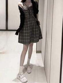 Women Short Dresses - Picture Color - View 9