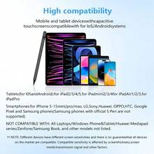 1 Bút cảm ứng điện dung đa năng, tương thích với Apple Pencil 1/2 - Chống chạm nhầm, gắn từ tính đa băng tần, phù hợp với iPad, máy tính bảng và điện thoại Android. - Nhiều màu - Xem 12